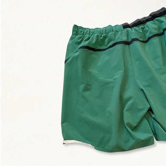Lululemon Surge Short 6" Teal Lagoon Green Men’s Running Shorts Size M - Picture 11 of 14